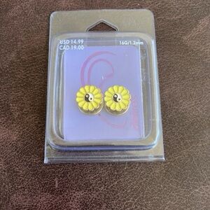 Claire's Ying Yang post earrings.